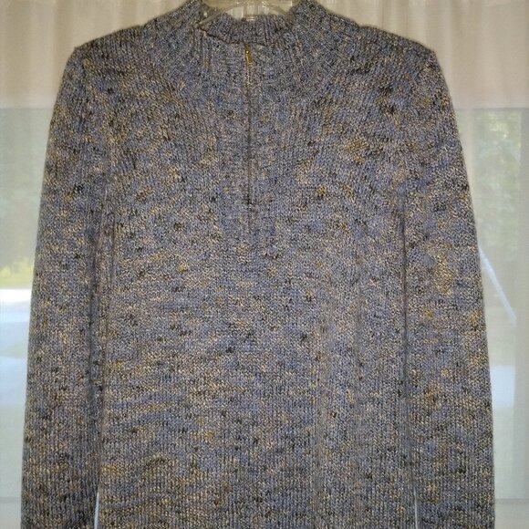 LIZ CLAIBORNE LADIES QUARTER-ZIP KNIT SWEATER - Picture 1 of 5